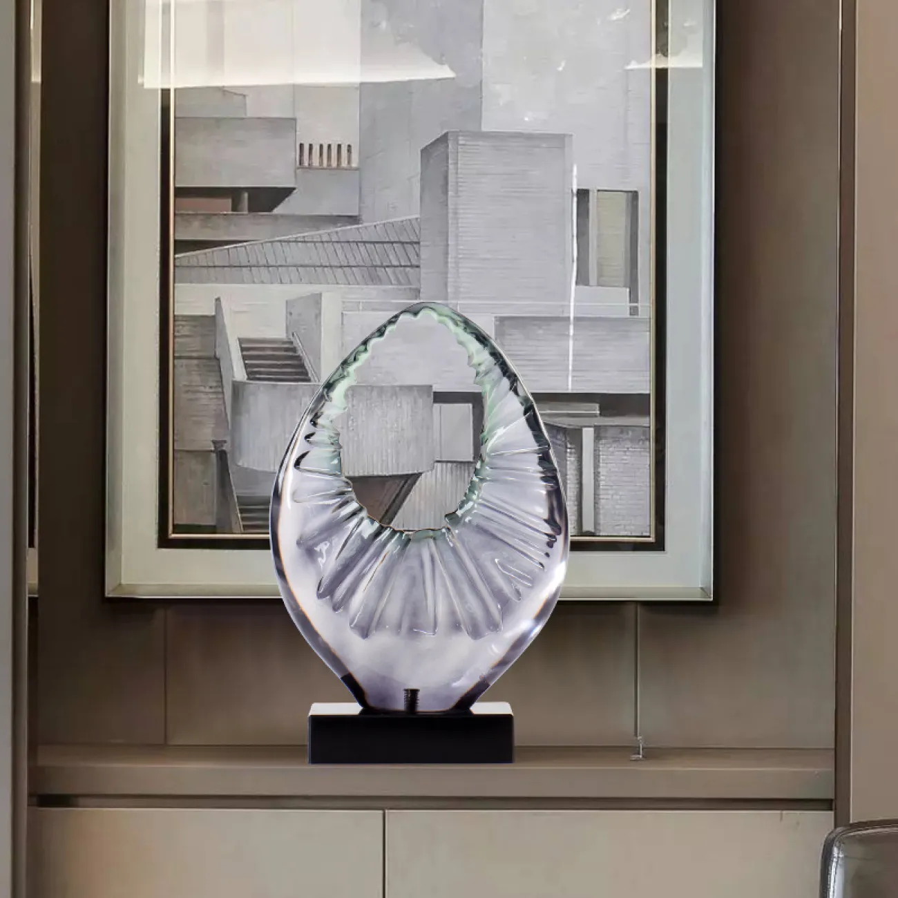 Необычная прозрачная скульптура для гостиной в Китайском стиле LaLume DK20863-23