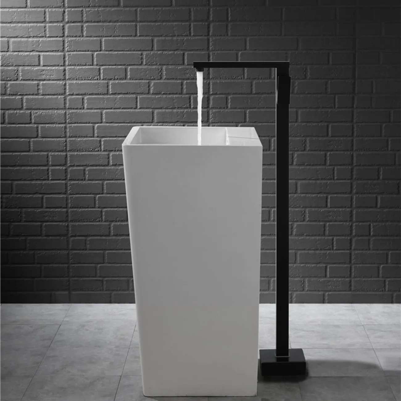 Напольный латунный смеситель для ванной в Европейском стиле LaLume MB21097-23