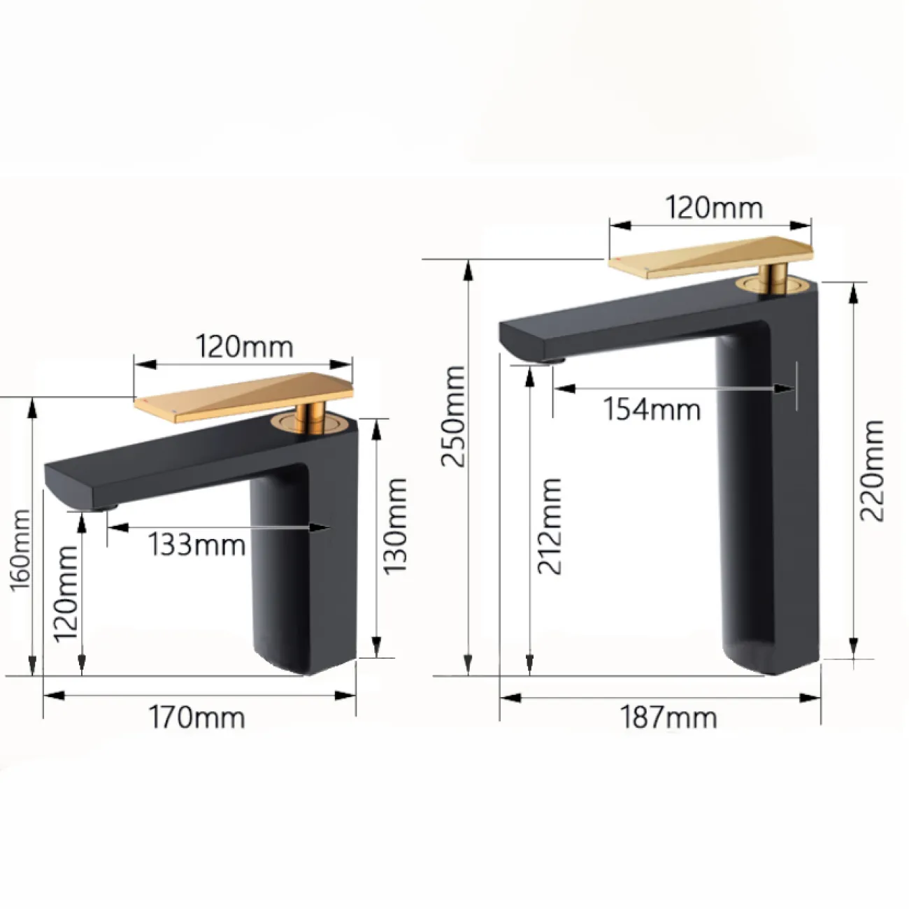 Роскошный латунный смеситель для умывальника в Современном стиле LaLume MB21100-23 Роскошный латунный смеситель для умывальника в Современном стиле LaLume MB21100-23