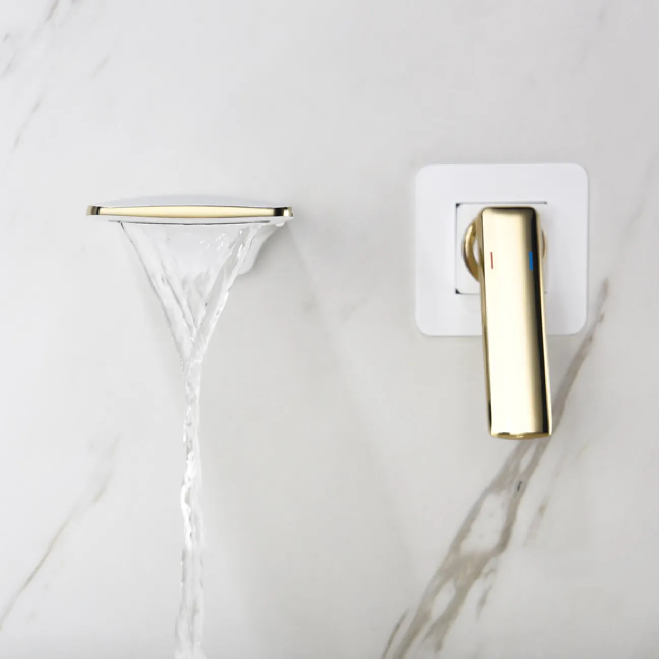 Скрытый латунный смеситель для ванной в Современном стиле LaLume MB21101-23