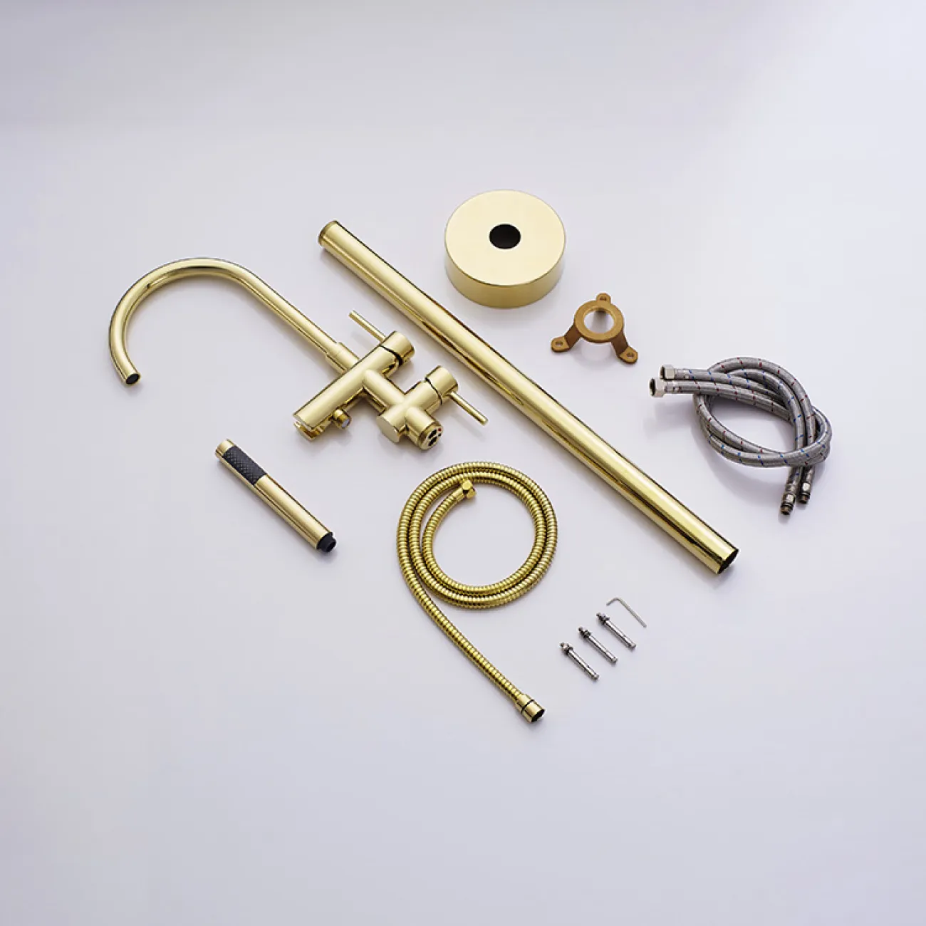 Напольный латунный смеситель для ванной в Европейском стиле LaLume MB21102-23