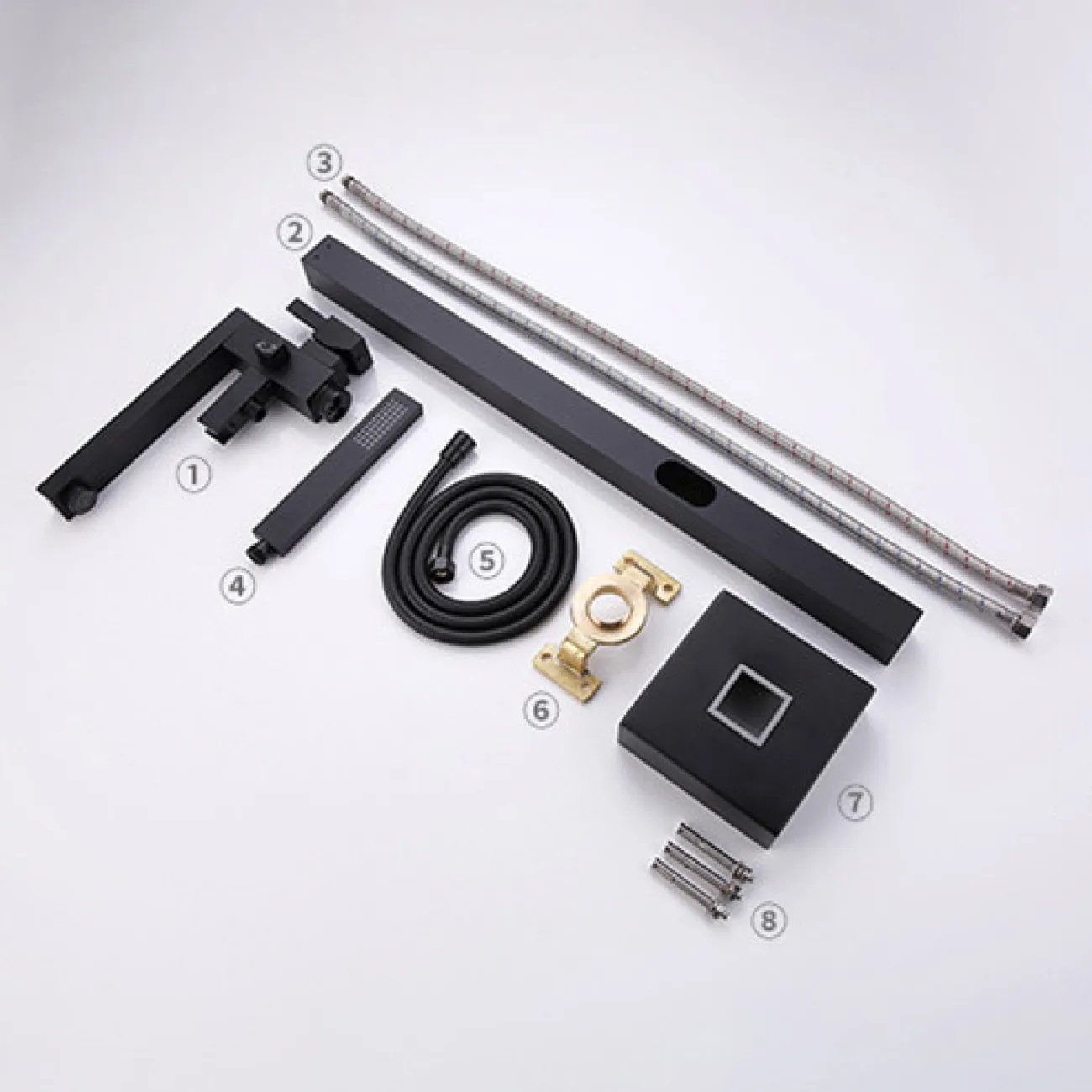 Напольный латунный смеситель для ванной в Европейском стиле LaLume MB21102-23