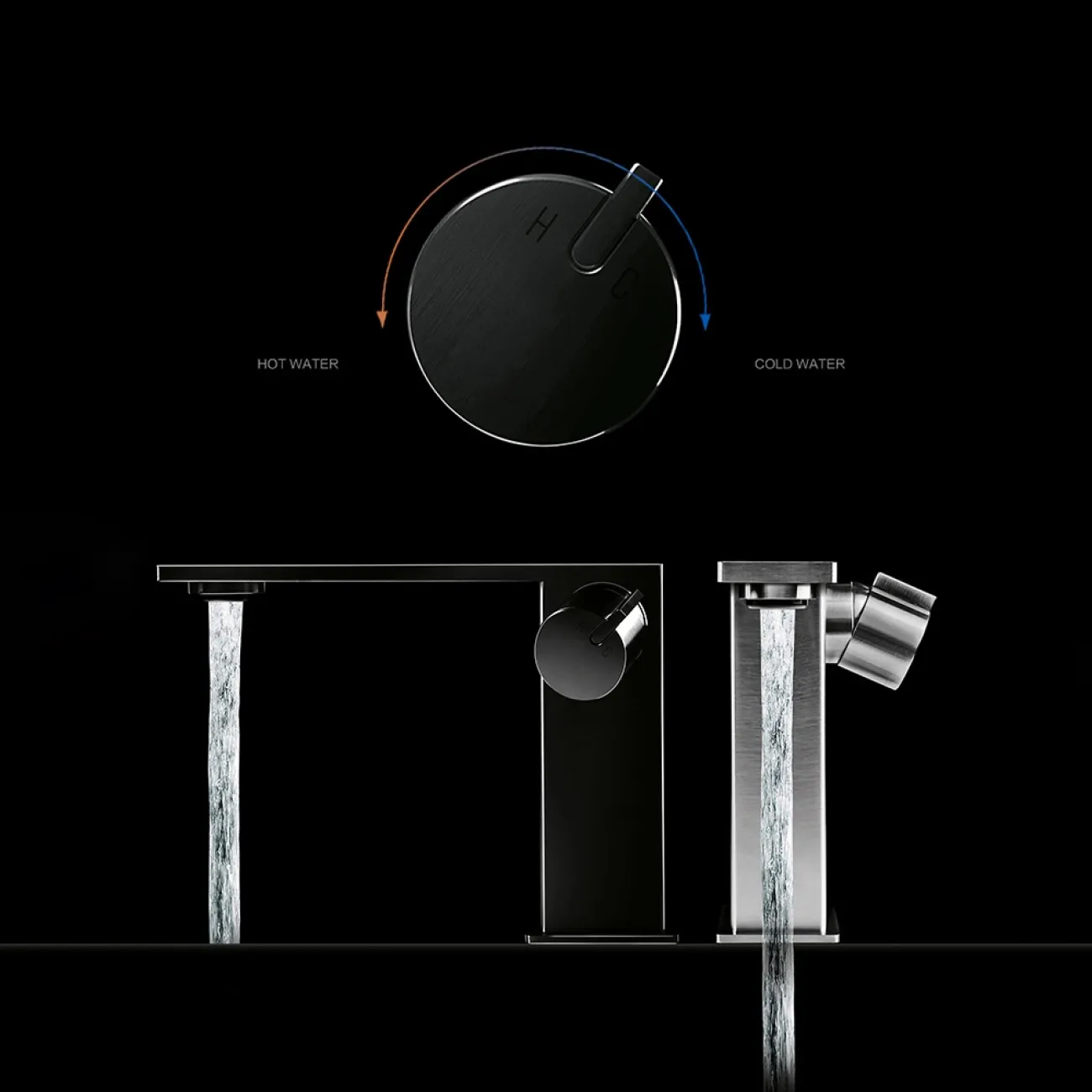 Стильный латунный смеситель для умывальника в Современном стиле LaLume MB21104-23