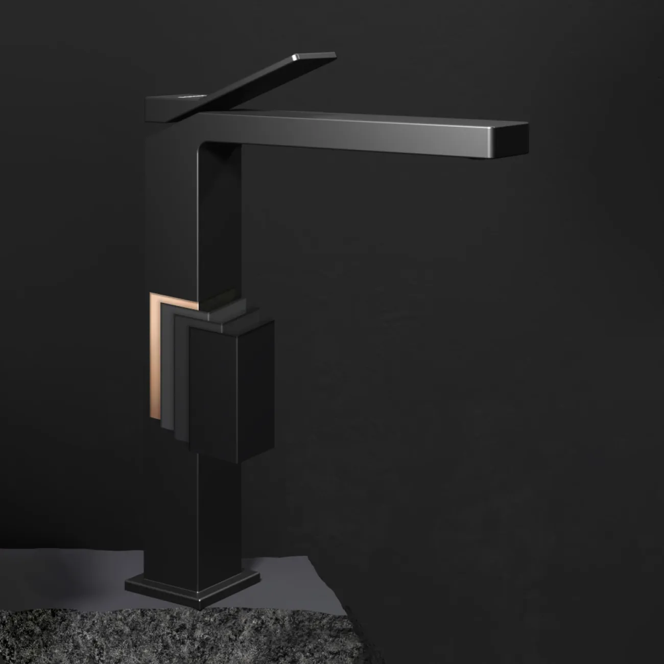 Настольный латунный смеситель для умывальника в Современном стиле LaLume MB21107-23