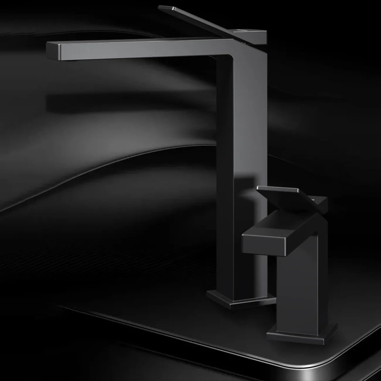 Настольный латунный смеситель для умывальника в Современном стиле LaLume MB21107-23