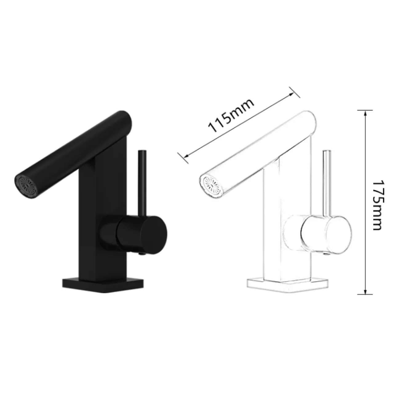 Смеситель с креативным дизайном для умывальника в Современном стиле LaLume MB21111-23