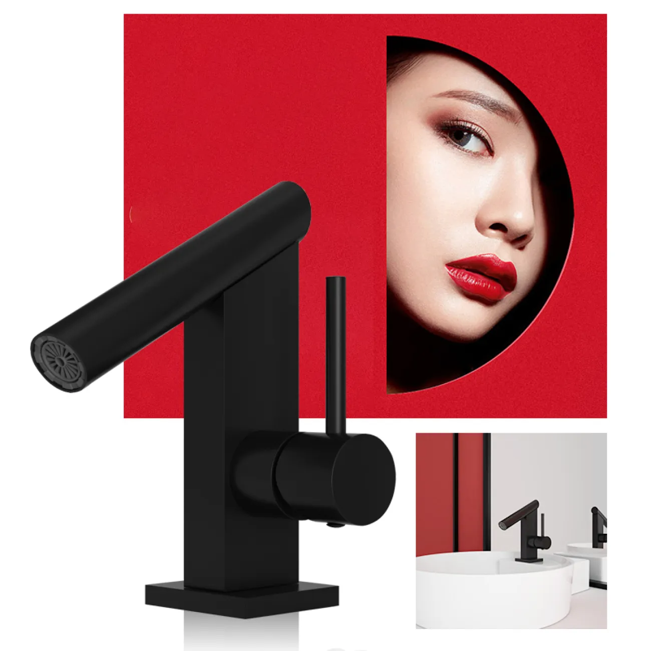 Смеситель с креативным дизайном для умывальника в Современном стиле LaLume MB21111-23