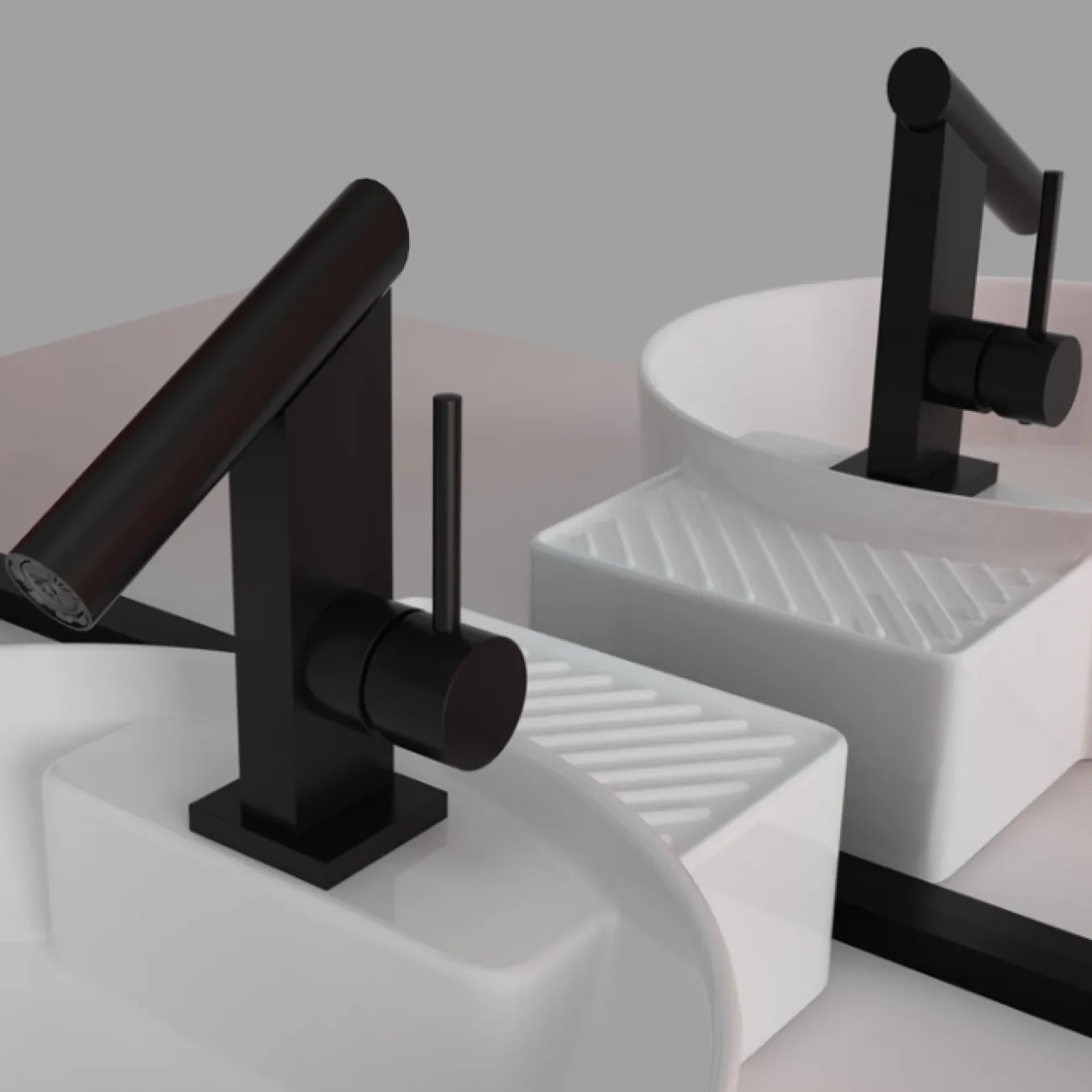 Смеситель с креативным дизайном для умывальника в Современном стиле LaLume MB21111-23