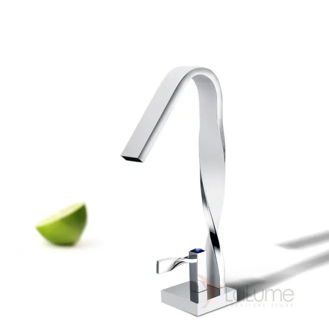 Креативный смеситель спиральной формы для умывальника в Современном стиле LaLume MB21113-23 Креативный смеситель спиральной формы для умывальника в Современном стиле LaLume MB21113-23