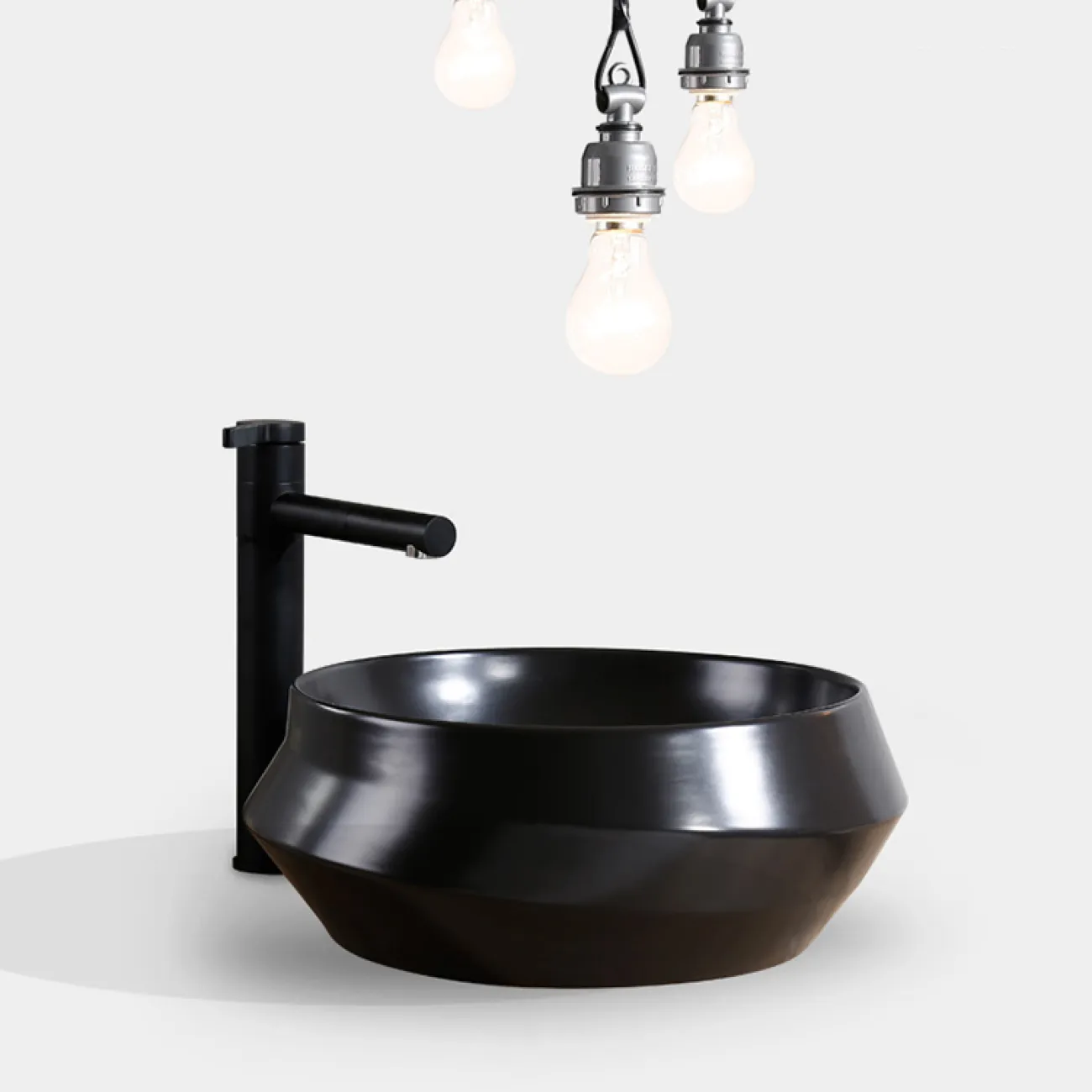 Настольный круглый керамический умывальник для ванной в Современном стиле LaLume MB21114-23