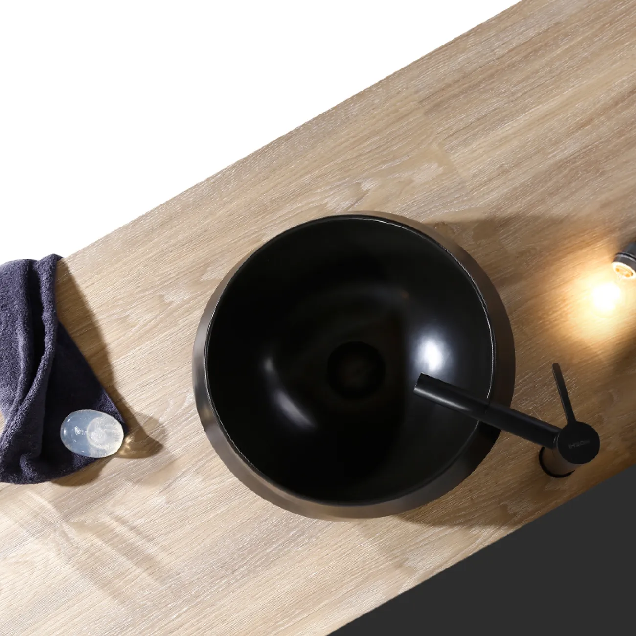 Настольный круглый керамический умывальник для ванной в Современном стиле LaLume MB21114-23