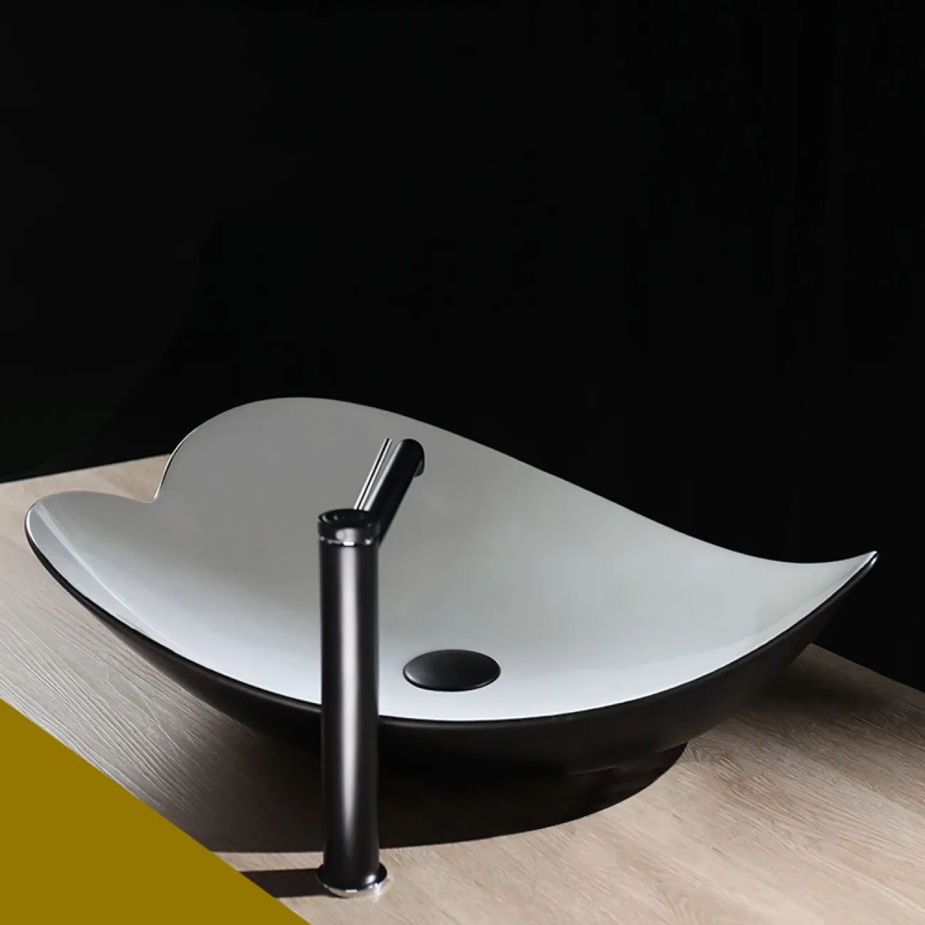 Настольный умывальник в форме листа для ванной комнаты в Современном стиле LaLume MB21115-23