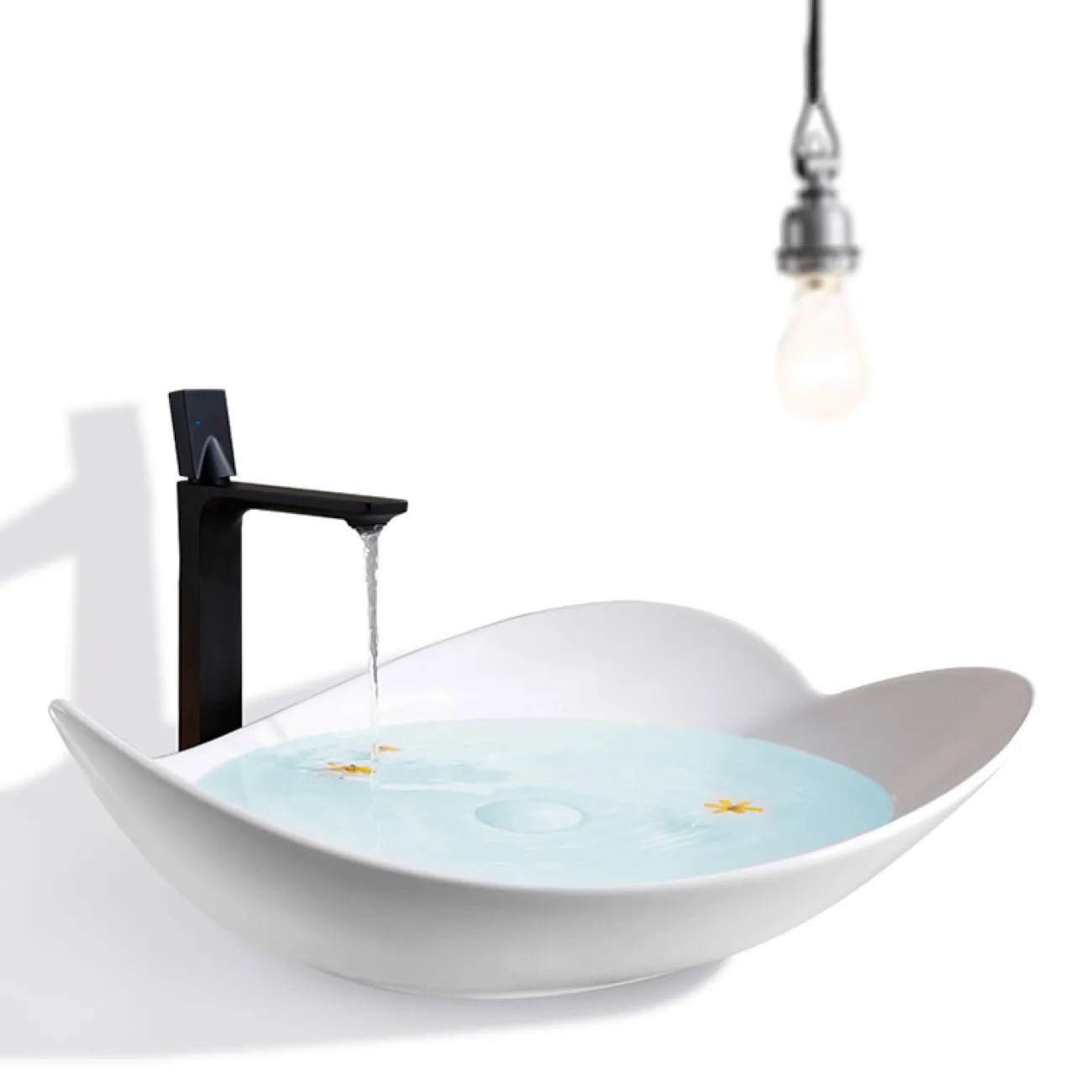 Настольный умывальник в форме листа для ванной комнаты в Современном стиле LaLume MB21115-23