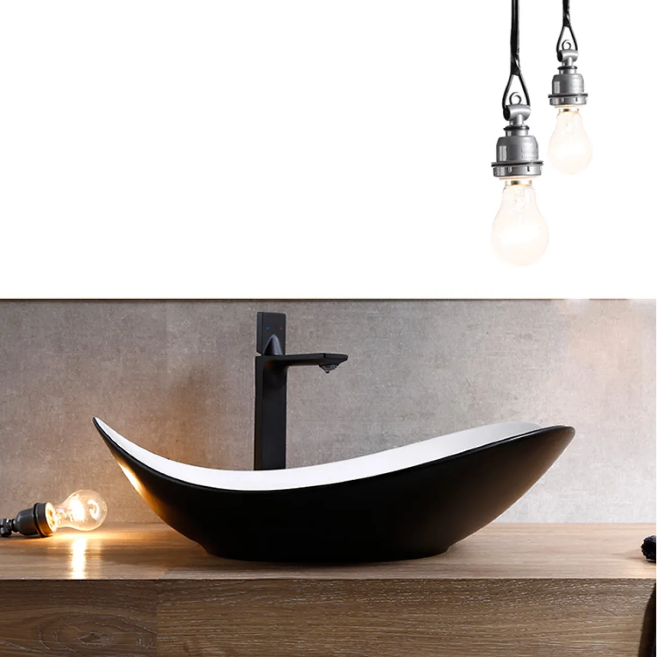 Настольный умывальник в форме листа для ванной комнаты в Современном стиле LaLume MB21115-23