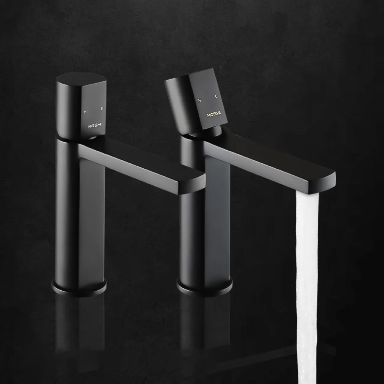 Дизайнерский настольный смеситель для умывальника в Современном стиле LaLume MB21117-23