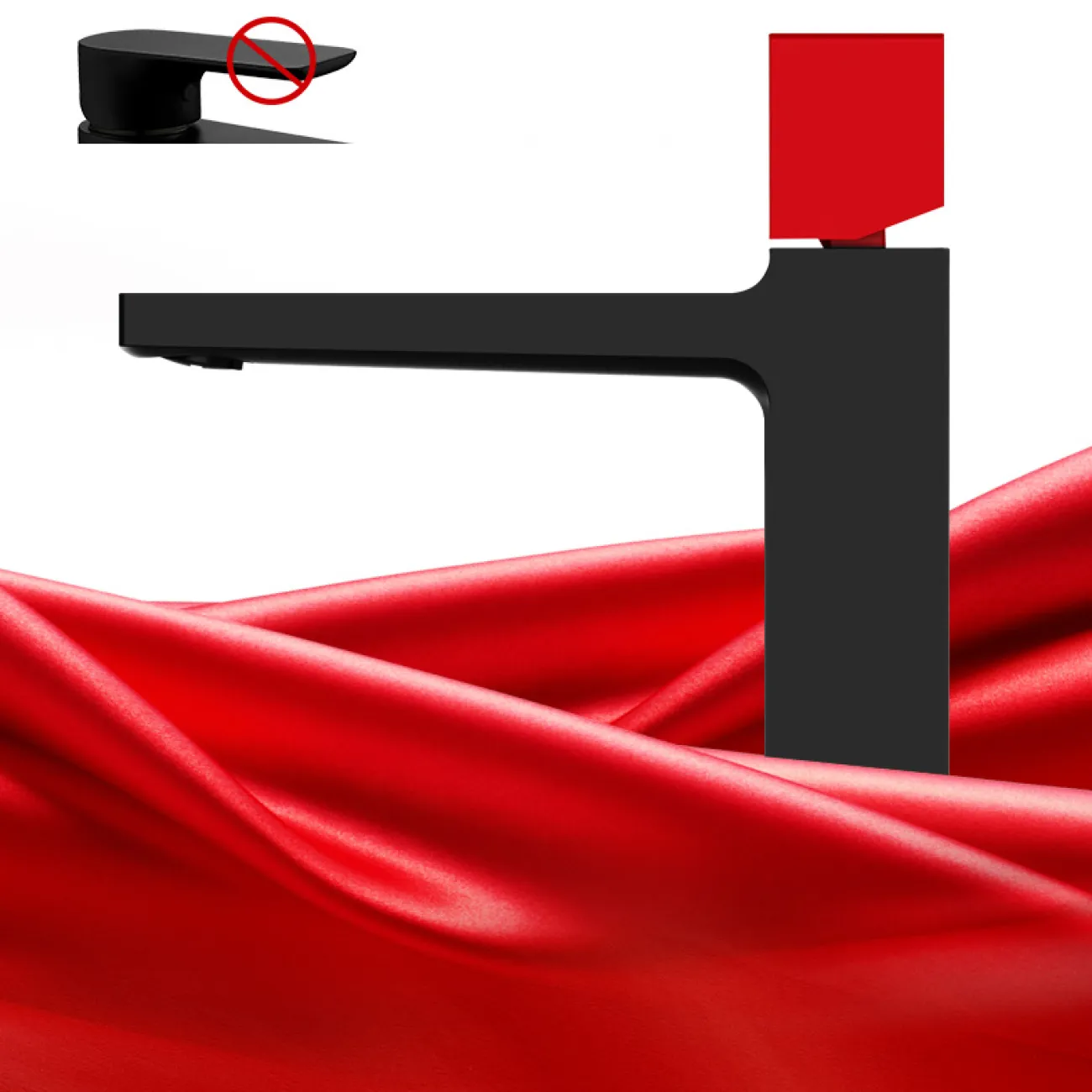 Стильный низкий латунный смеситель для умывальника в Современном стиле LaLume MB21120-23 Стильный низкий латунный смеситель для умывальника в Современном стиле LaLume MB21120-23