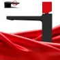 Стильный низкий латунный смеситель для умывальника в Современном стиле LaLume MB21120-23