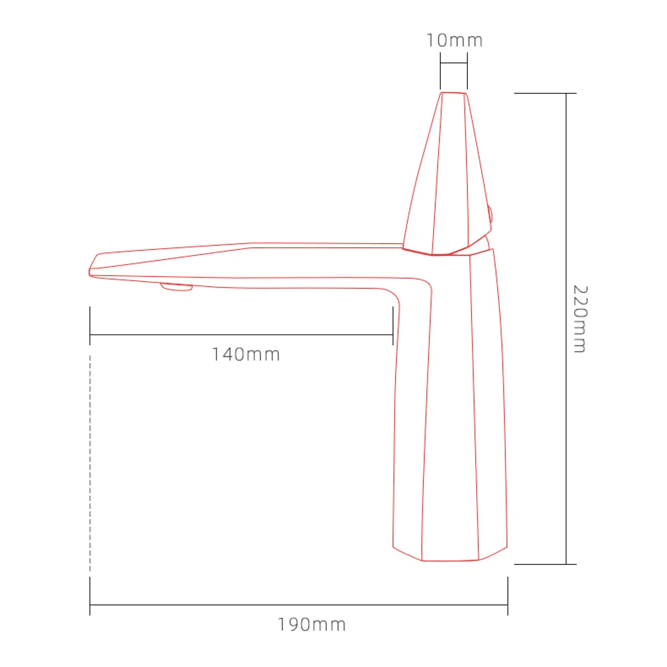 Креативный латунный низкий смеситель для умывальника в Современном стиле LaLume MB21121-23 Креативный латунный низкий смеситель для умывальника в Современном стиле LaLume MB21121-23