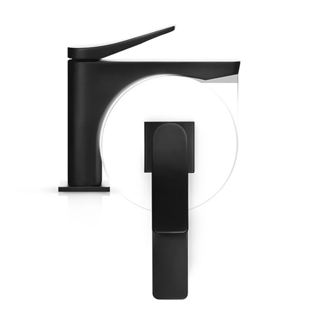 Минималистичный низкий латунный смеситель для умывальника в Современном стиле LaLume MB21121-23 Минималистичный низкий латунный смеситель для умывальника в Современном стиле LaLume MB21121-23