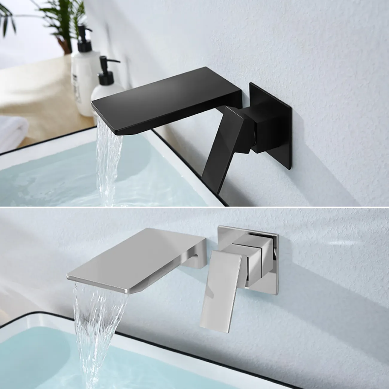 Скрытый латунный водопадный смеситель для ванной в Современном стиле LaLume MB21123-23