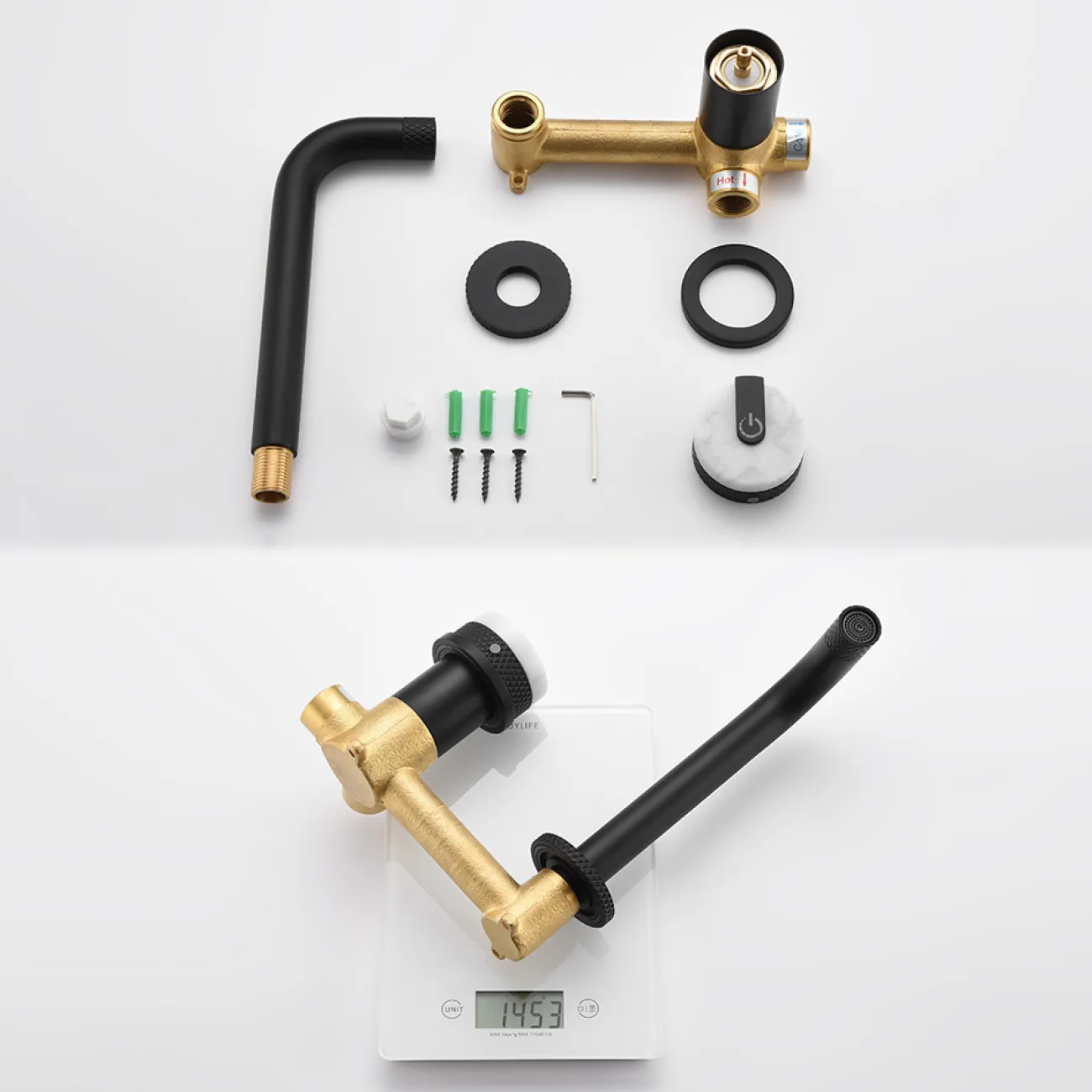 Скрытый латунный смеситель для ванной в Современном стиле LaLume MB21124-23