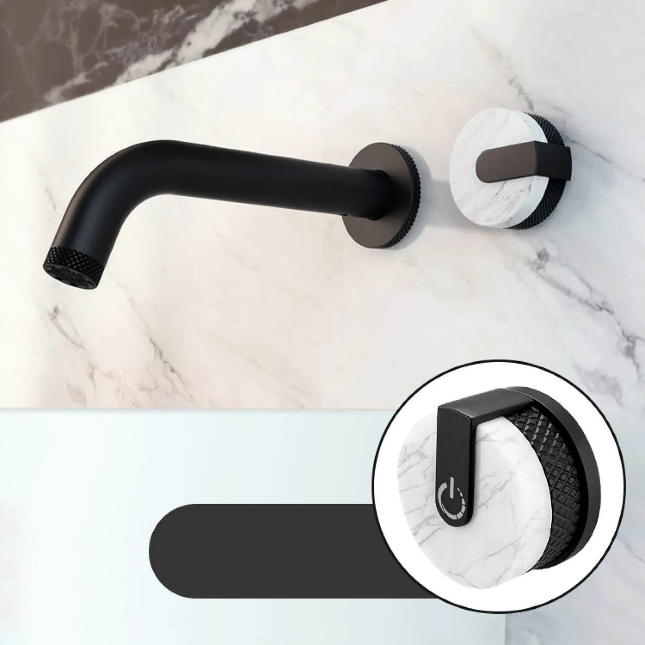 Скрытый латунный смеситель для ванной в Современном стиле LaLume MB21124-23