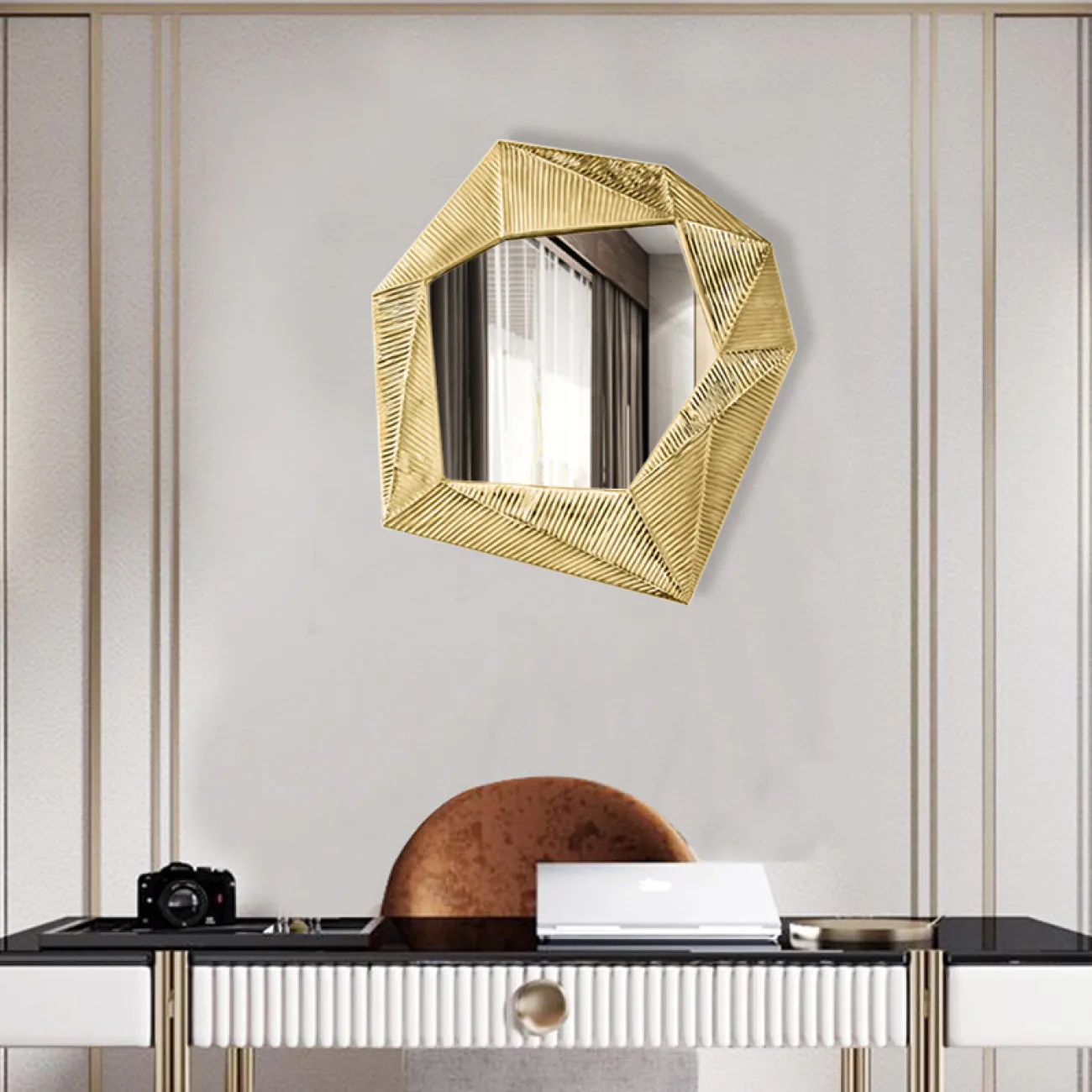 Креативное настенное зеркало для гостиной в Европейском стиле LaLume DK21199-23