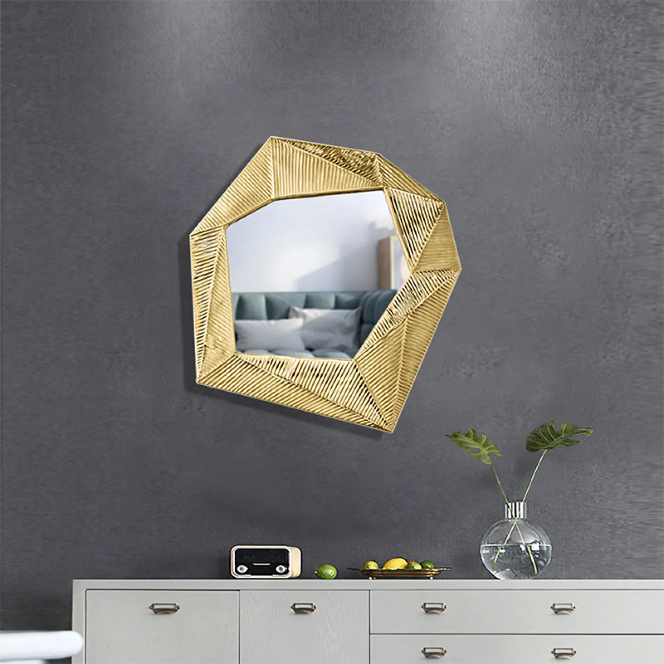 Креативное настенное зеркало для гостиной в Европейском стиле LaLume DK21199-23