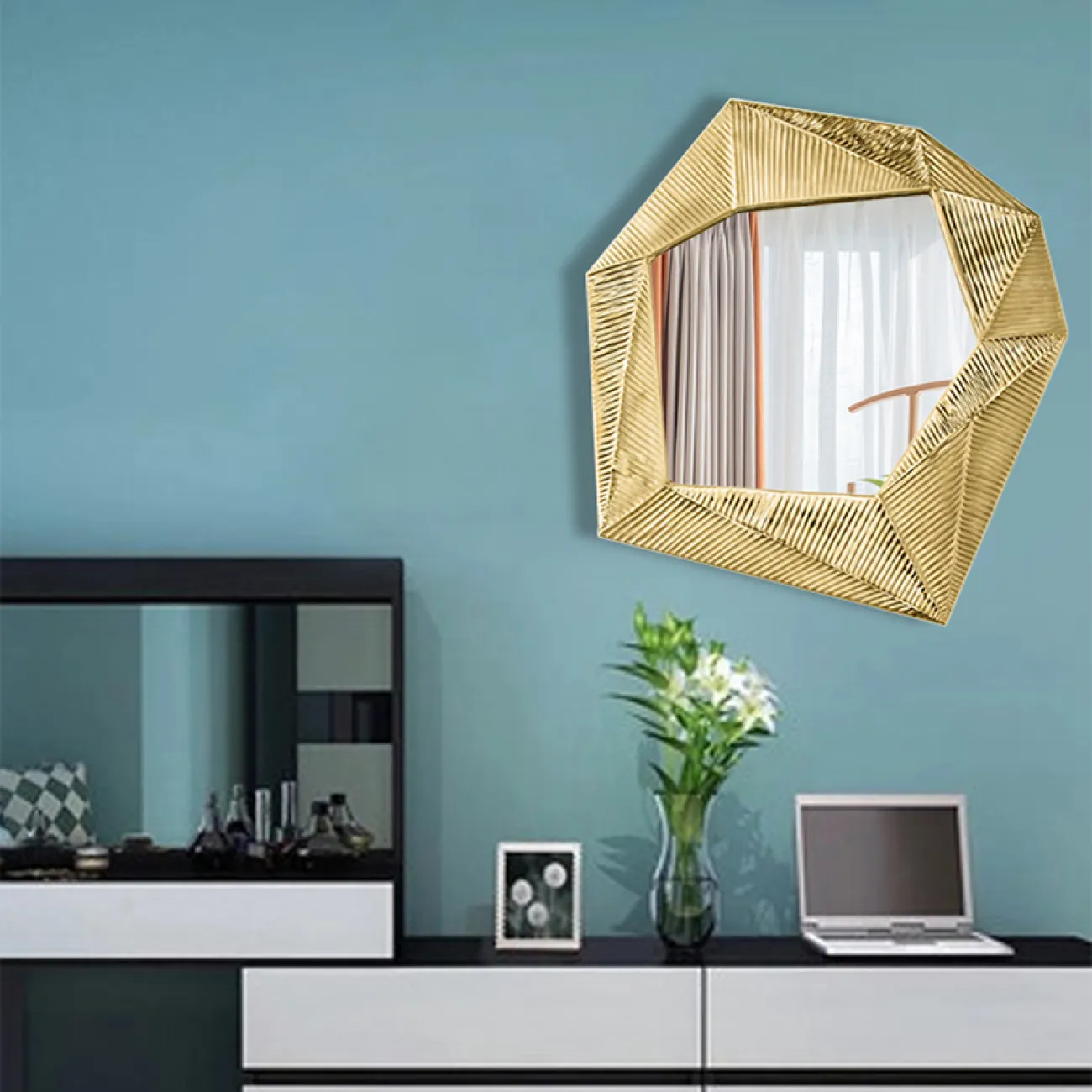 Креативное настенное зеркало для гостиной в Европейском стиле LaLume DK21199-23