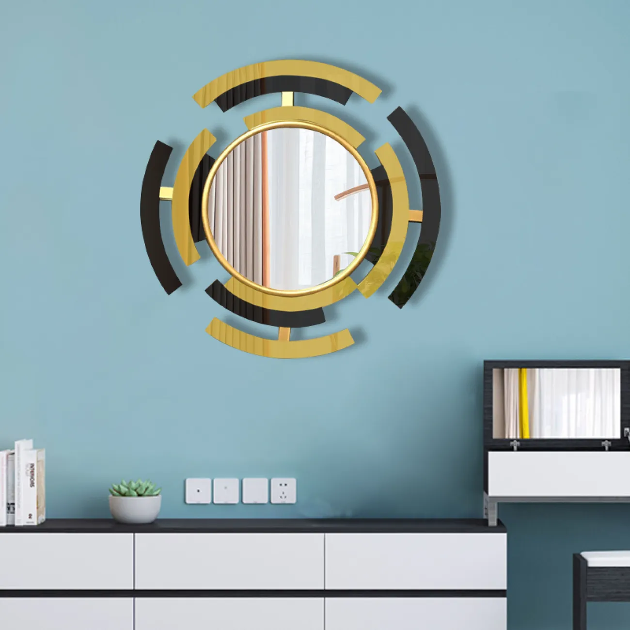 Декоративное настенное зеркало для гостиной в Европейском стиле LaLume DK21200-23