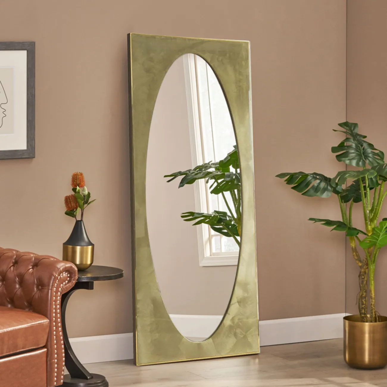 Роскошное напольное зеркало для гостиной в Европейском стиле LaLume DK21202-23