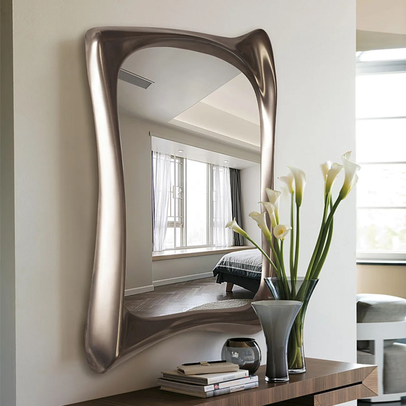 Креативное настенное зеркало для гостиной в Европейском стиле LaLume DK21204-23 Креативное настенное зеркало для гостиной в Европейском стиле LaLume DK21204-23