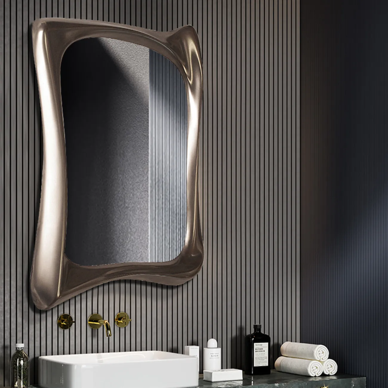 Креативное настенное зеркало для гостиной в Европейском стиле LaLume DK21204-23 Креативное настенное зеркало для гостиной в Европейском стиле LaLume DK21204-23