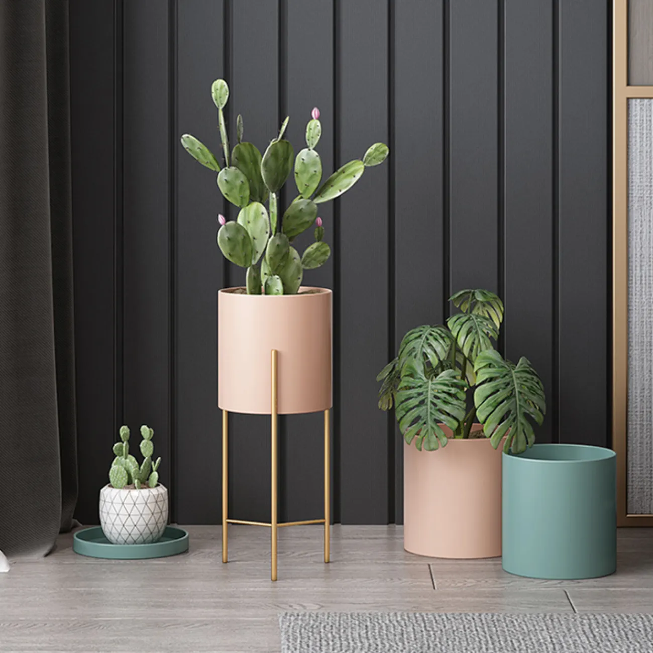 Минималистичный напольный кашпо для гостиной в Скандинавском стиле LaLume DK21294-23