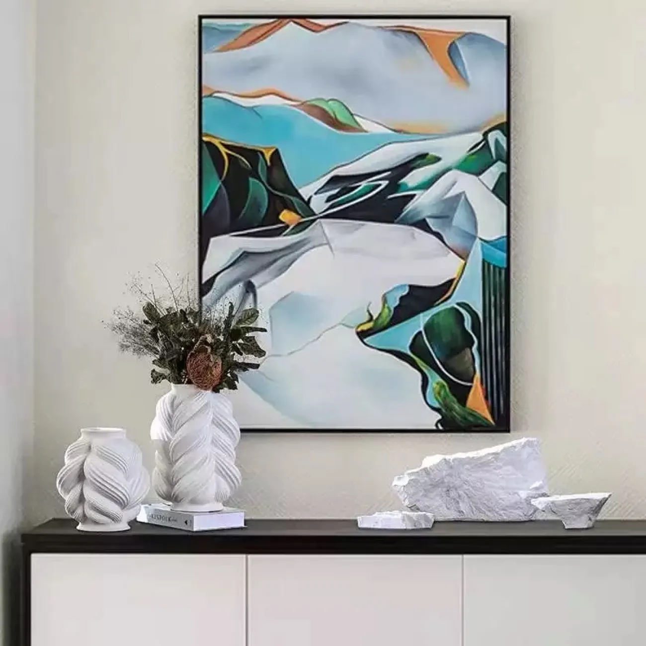 Белая креативная керамическая ваза «Коса» LaLume DK607703-23