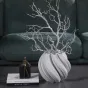 Белая керамическая ваза в скандинавском стиле с 3D-принтом «Волна» LaLume DK608939-23