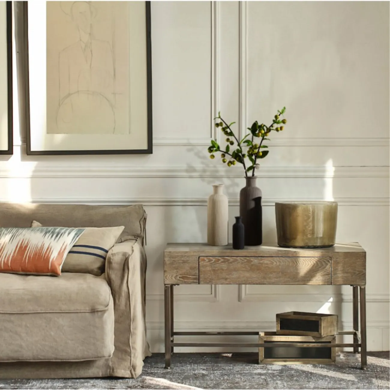 Ребристая цветная ваза для цветов в скандинавском стиле Minime