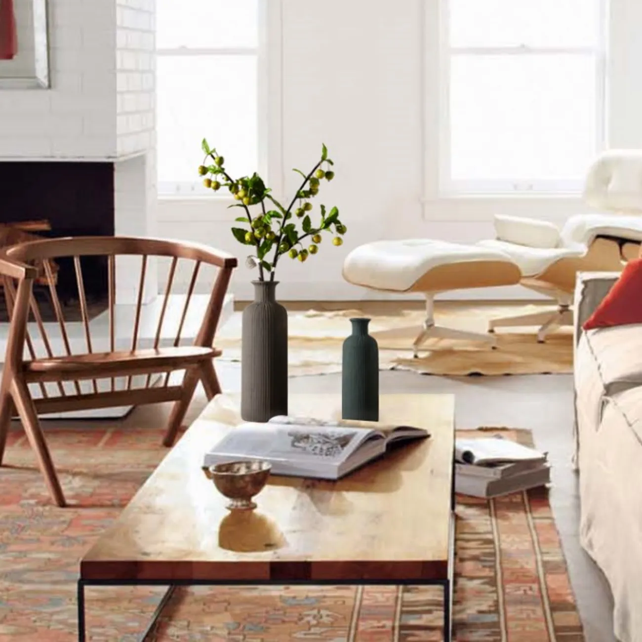 Ребристая цветная ваза для цветов в скандинавском стиле Minime