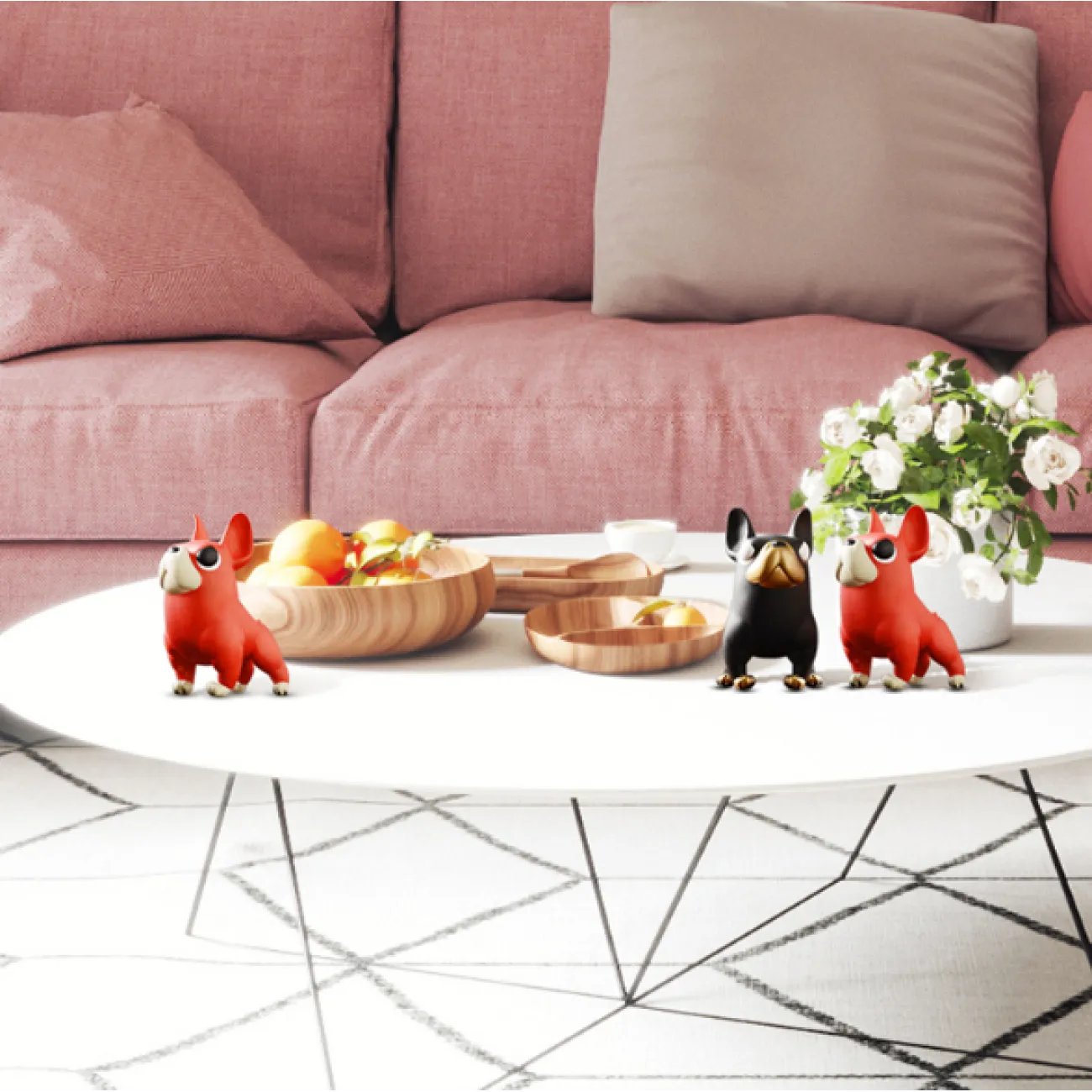 Дизайнерская работа статуэтка из ПВХ Fat Dog