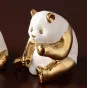 Современная Золотая панда из керамики
