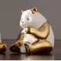 Современная Золотая панда из керамики