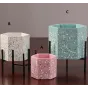 Цветочный горшок из цемента на железных ножках Ambre