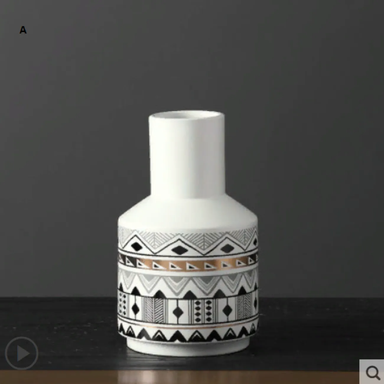 Скандинавская керамическая ваза с росписью Muline Скандинавская керамическая ваза с росписью Muline