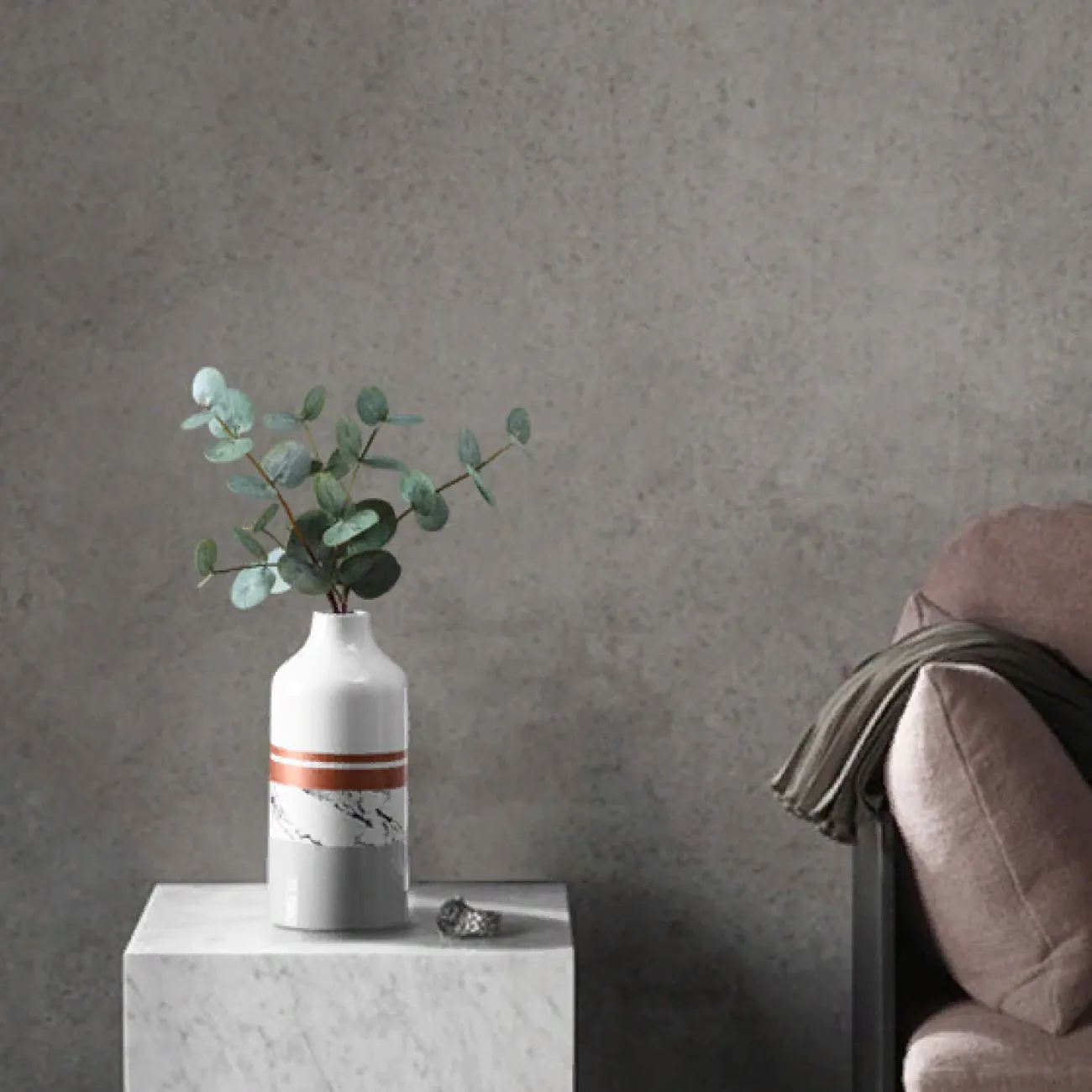 Скандинавская керамическая ваза Marble