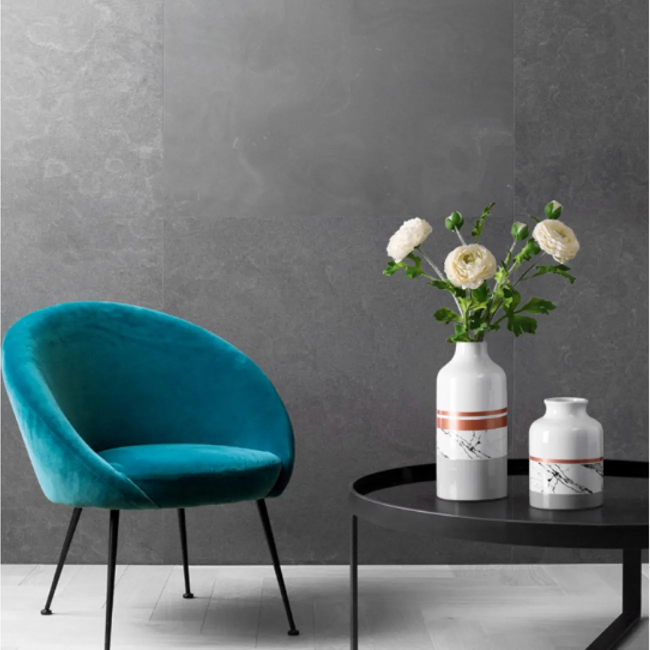 Скандинавская керамическая ваза Marble