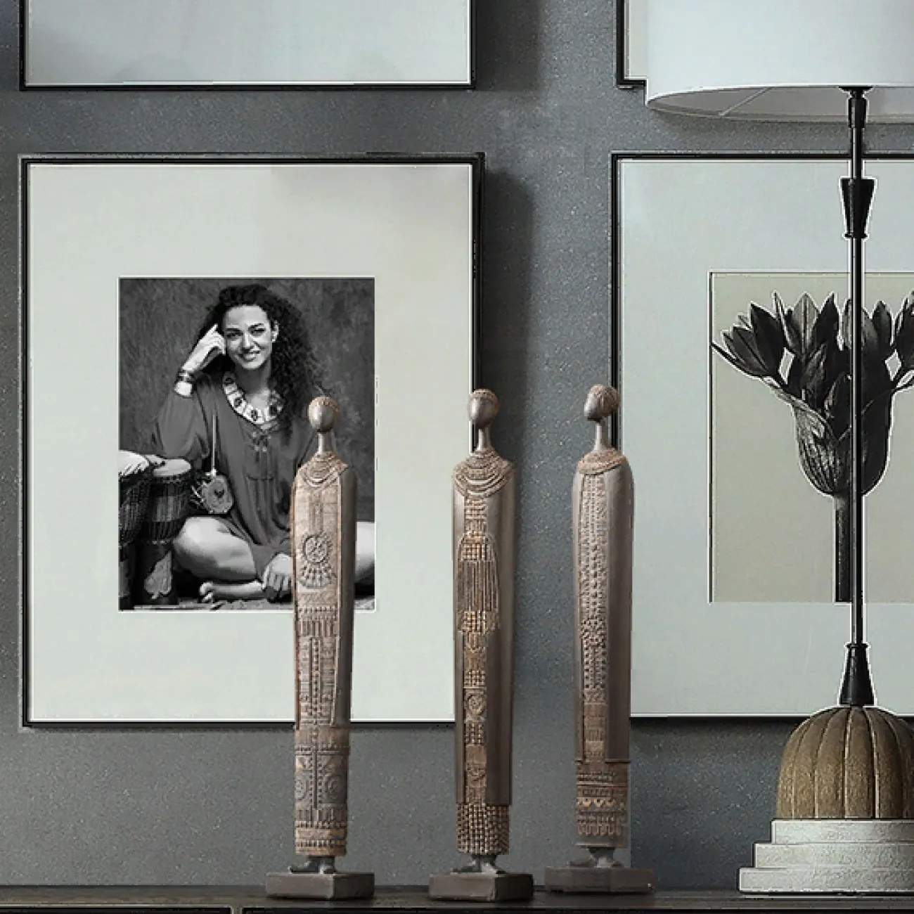 Африканская экзотическая статуэтка из смолы Stan Африканская экзотическая статуэтка из смолы Stan