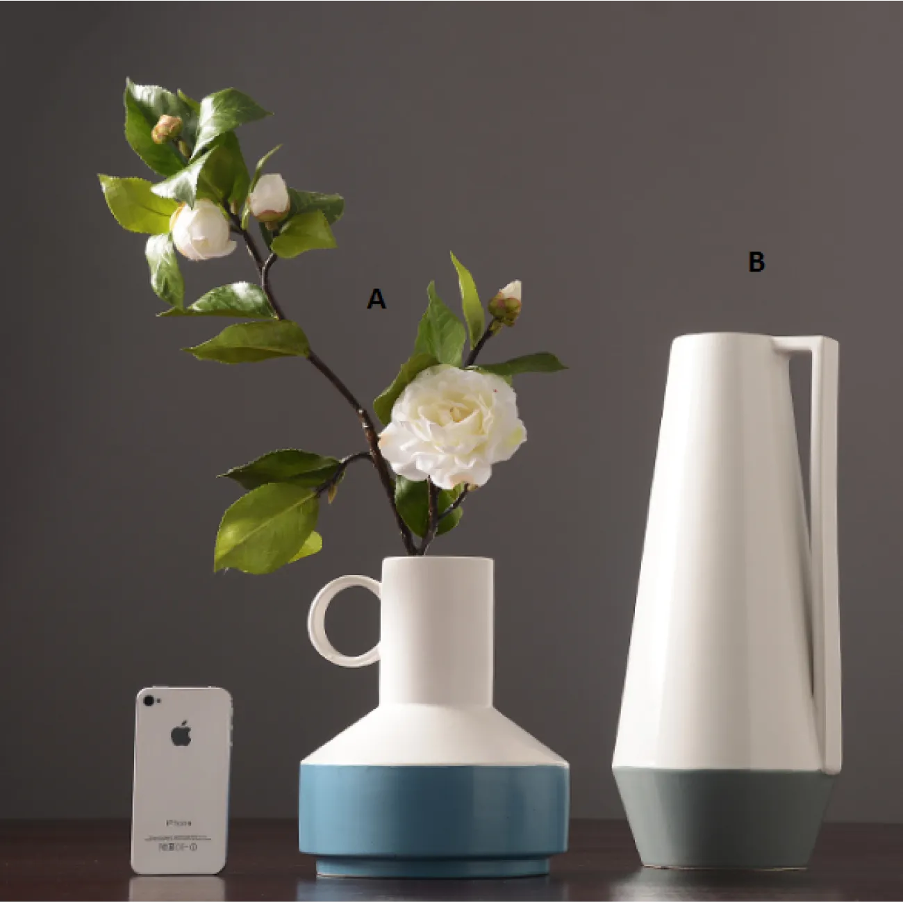 Керамическая цветочная ваза в скандинавском стиле Atlantis