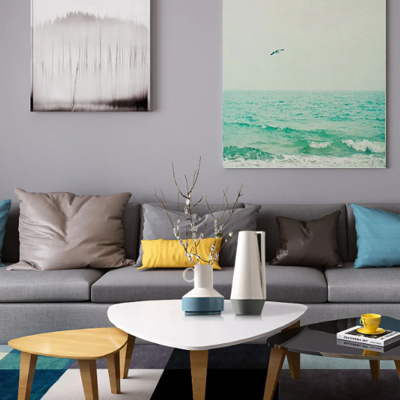 Керамическая цветочная ваза в скандинавском стиле Atlantis