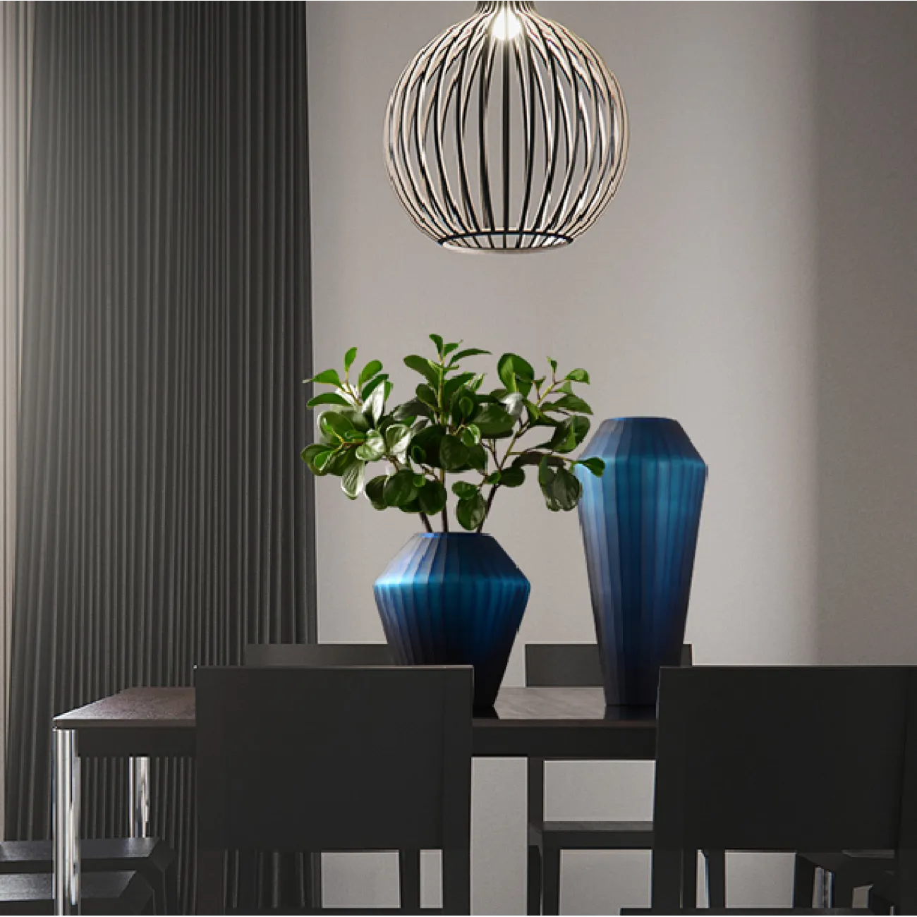 Стеклянная цветочная ваза Radiance в современном стиле 