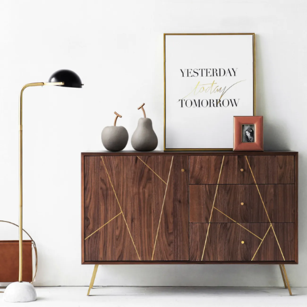 Скандинавское украшение из керамики яблоко и груша Vitamins